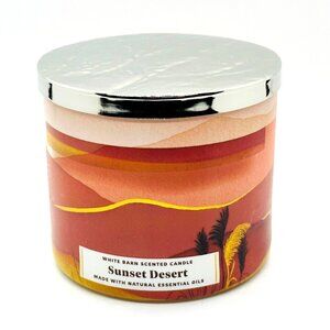 NEW Bath & Body Works 3 Wick White Barn Candle - Sunset Desert